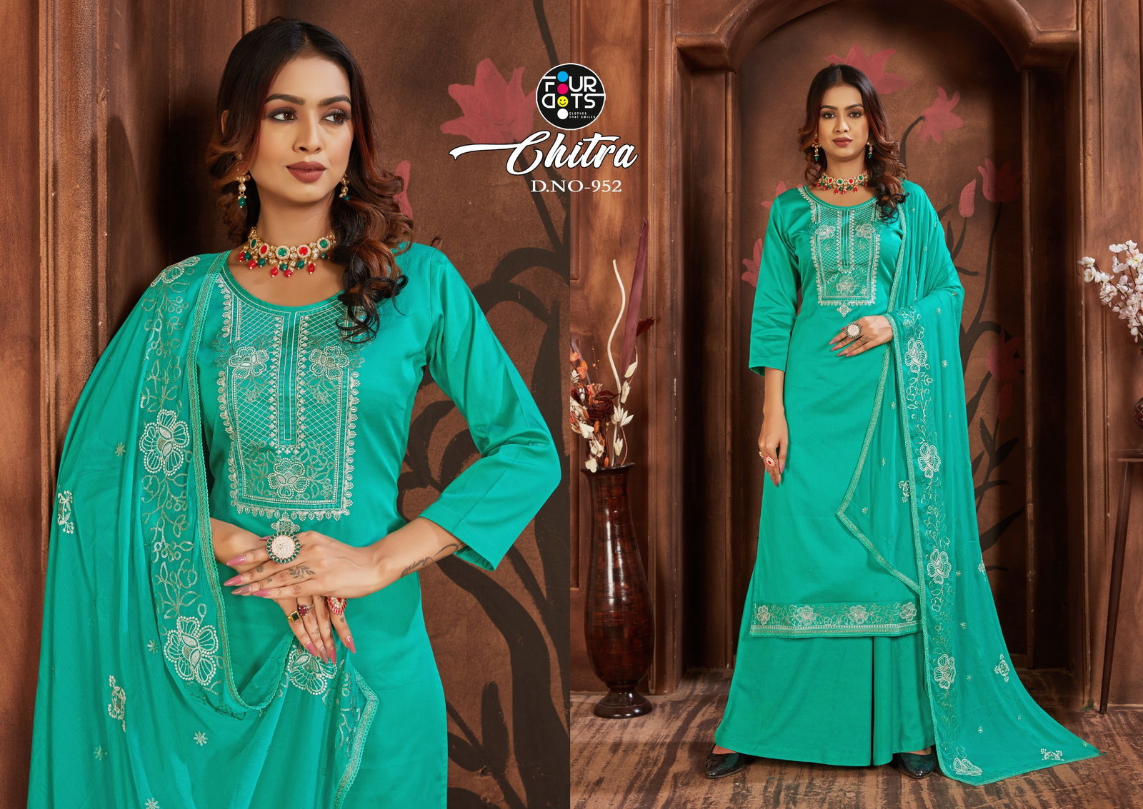 Chitra By Fourdots Heavy Work Jam Silk Cotton Wholesale Designer Salwar Suits Manufacturers